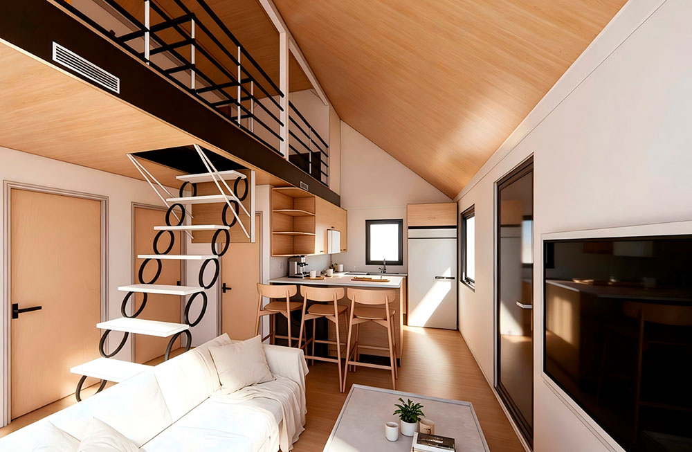 Backyard guest house and home office modular unit