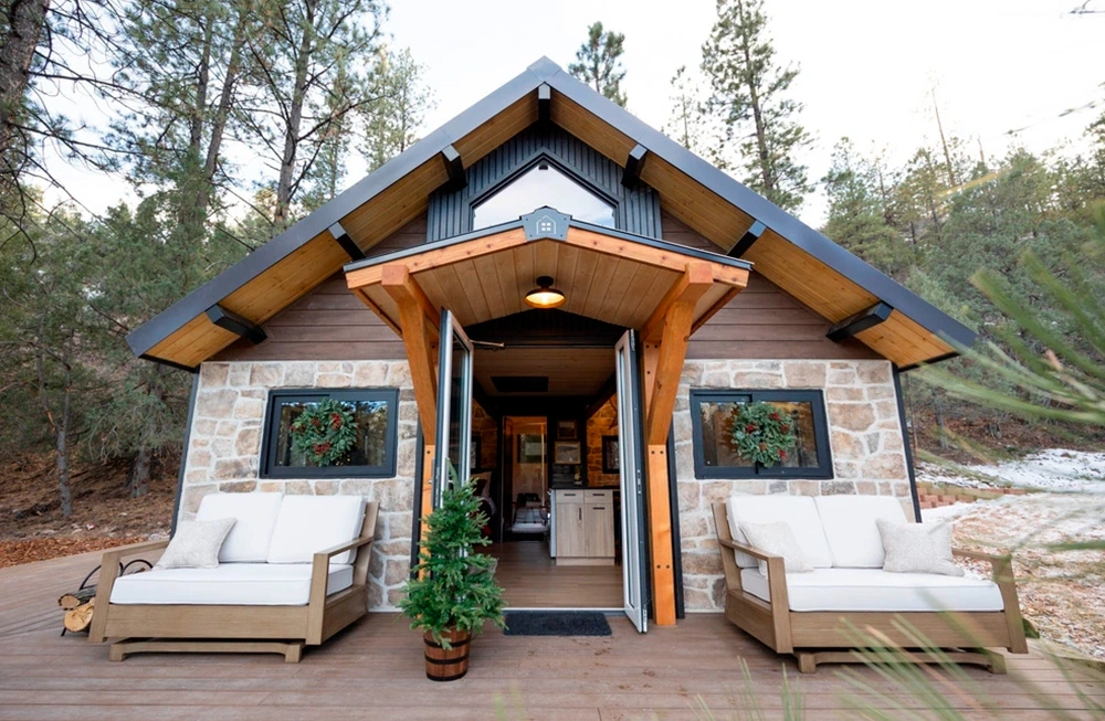 BoxHouse modular hospitality rental unit installed in eco resort