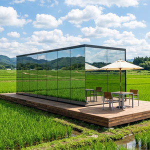 Luxury Mirror House Premium Nordic Design Prefab Cabin Modular Glamping Pod Prefabricated Houses