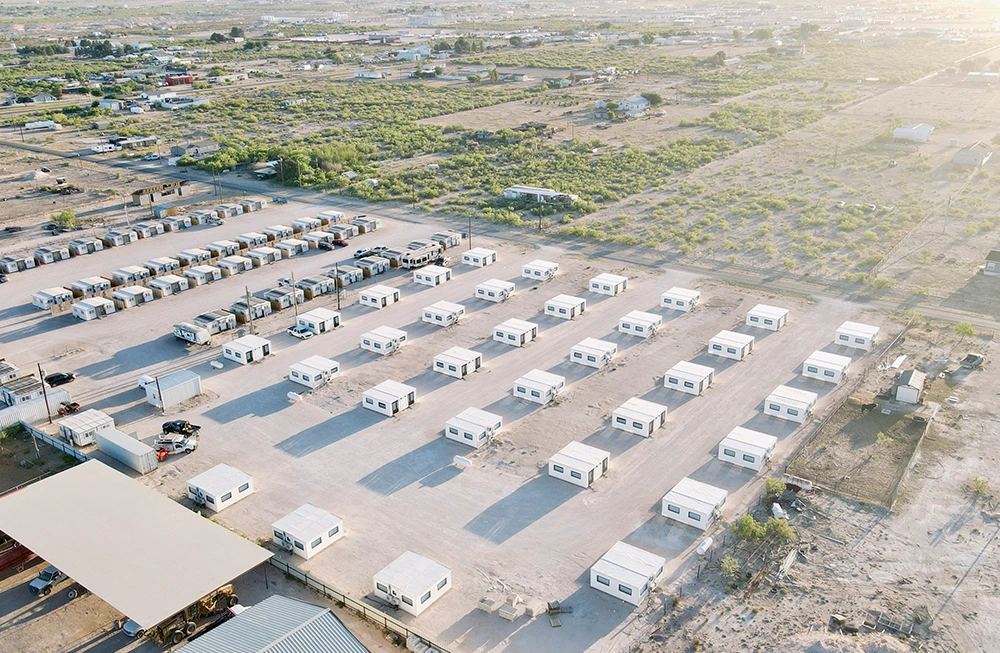 Modular workforce accommodation community built with BoxHouse units