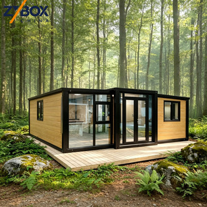ZYBOX Expandable Container House Glass Front ADU Cabin
