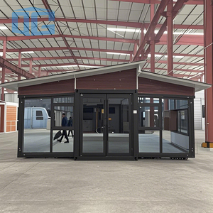 Modern 40ft Expandable Steel Container House With Herringbone Roof