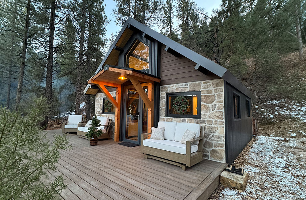 BoxHouse modular housing deployed in a scenic resort environment