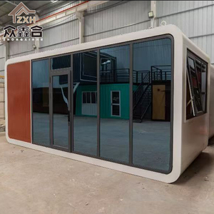 High Quality Economic Luxury Prefabricated Tiny Home Outdoor Modern Hotel Steel Apartment Movable Capsule Apple Cabin Pod Hotel