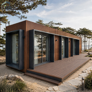 Modern Resort Cabin Prefabricated Container Home 40FT Luxury Tiny House with Terrace