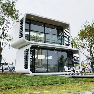 Custom Mobile Working House Space Capsule Home Office Pod Two Floor Apple Cabin House 2 Story